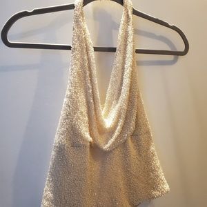 Carmen Marc Valvo Petite Halter Top